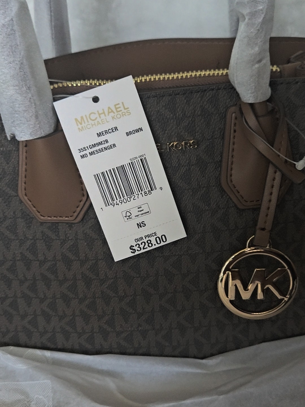 Michael Kors Brown Mercer MD Messenger Bag